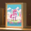 Unicorn - Meisjes - Bloemen - Regenboog - Eenhoorn Light Box met kabel klein -zzz_3d_website