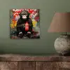 Aap - Graffiti - Dieren - Kunst - Flesje - Kleuren aluminium wit klein -sfeer2