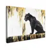 Panter - Zwart - Abstract - Goud canvas 2cm klein -z3d