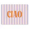 Ciao - Quote - Pastel - Strepen muismat rubber klein -3d
