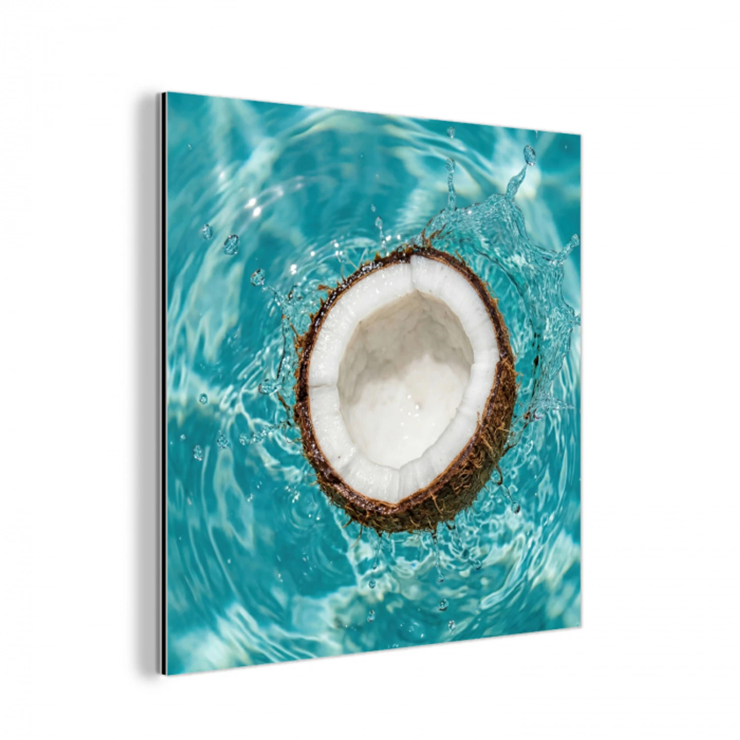 Kokosnoot - Water - Wit aluminium wit klein -3d