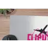 Catch flights not feelings - Vliegtuig - Roze muismat rubber klein -closeup