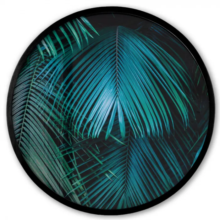 Palmblad - Tropisch - Natuur - Jungle Fotolijst rond zonder passe partout klein -3d