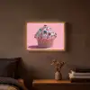 Cupcake - Kleurrijk - Edelstenen Light Box met batterij (Wandlamp) middel -sfeer4