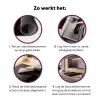 Zwarte draak - Rookwolken - Rood Inductie beschermer vinyl 3mm klein -zzzzzzz-cc-werking