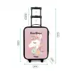 Eenhoorn - Roze - Bloemen Kinderkoffer - Zwart klein -productfoto_formaten