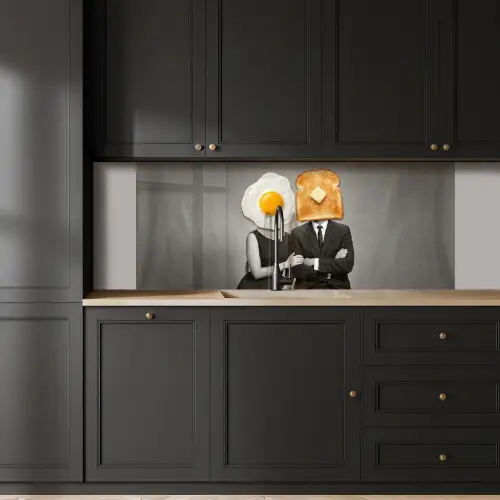 Ontbijt - Koppel - Ei - Brood keuken achterwand 2 middel -sfeer1