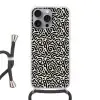 Modern - Abstract - Zwart Hoesje iPhone 16 Pro Max met koord klein 804 -3d