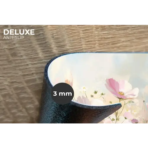 Bloemenveld - Lichte tinten - Geschilderd Placemat vinyl groot -closeup