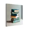 Stapel - Boeken - Groen - Daglicht aluminium wit klein -3d