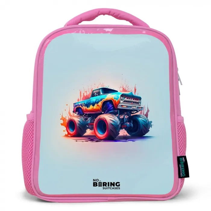 Fierce Wheels Kinderrugzak - Roze middel -3d