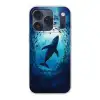 Walvis - Vissen - Donkerblauw Telefoonhoesje iPhone 17 Pro klein -3d