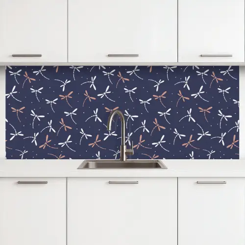 Libelle - Patronen - Pastel - Japans keuken achterwand 2 middel 871 -3d