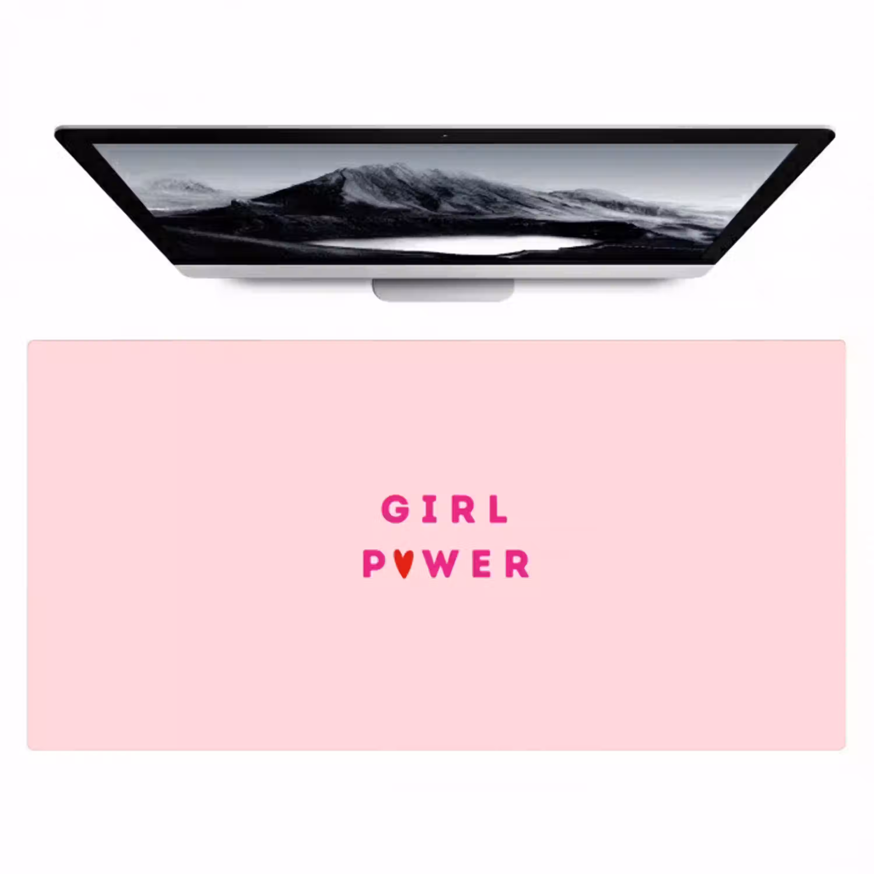 Girl power - Roze - Hartje Muismat XXL klein -zzz3d