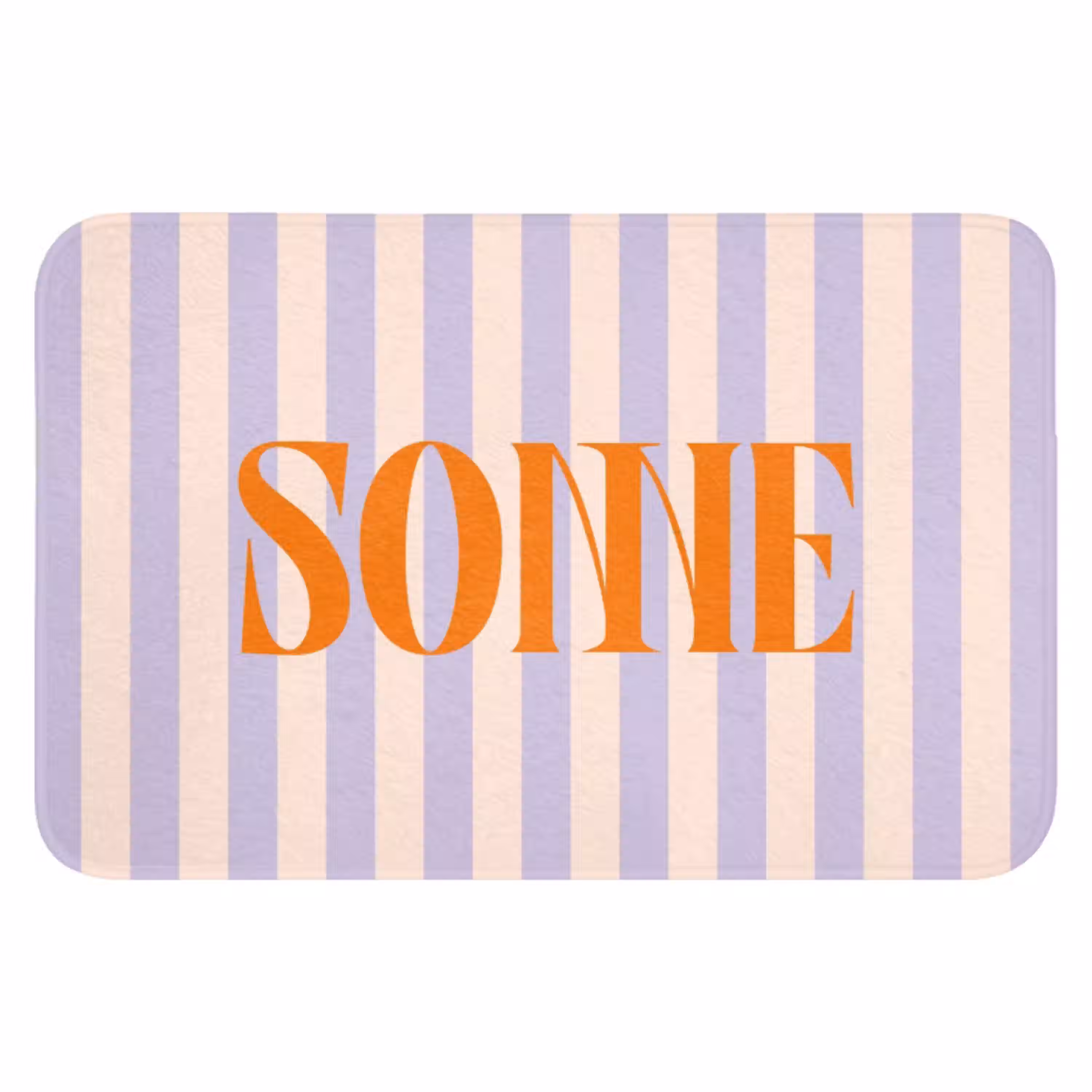 Lila - Oranje - Strepen - Sonne WCmat klein -3d