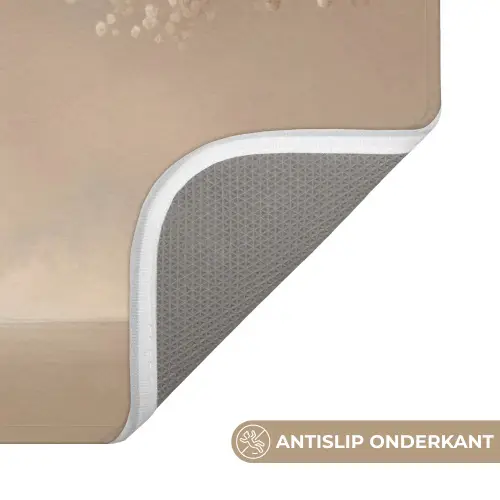 Bloesems - Wit - Boot - Minimalistisch Badmat klein -USP_AntislipNL