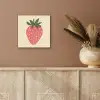 Aardbei - Minimalistisch - Rood - Fruit aluminium wit klein -sfeer4