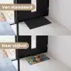 Vrouw - Bloemen - Oranje - Blauw - Modern Deurmat klein -voor-na_NL