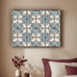 Barok - Tegel - Kleurrijk Textielframe zwart klein 947 -sfeer1