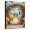 Doorkijk - Bloemen - Kleurrijk - Natuur Textielframe zwart klein -3d