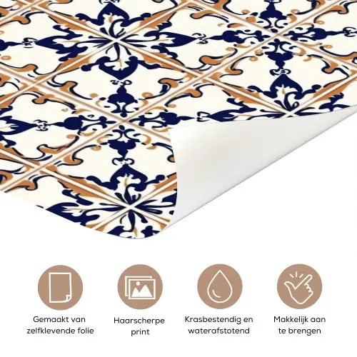 Klassiek - Patroon - Kleurrijk deurposter klein 289 -closeup_NL