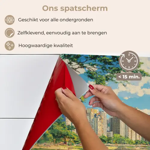 Berg - Skyline - Strand - Water keuken achterwand spatscherm klein -spatscherm_NL