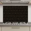 Zonnestraal - Zwart - Goud - Stippen keuken achterwand spatscherm klein 900 -3d_website