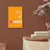Oranje - Love - Valentijn aluminium wit klein -sfeer4