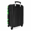 Groene fragmenten op zwart NBS - Handbagage koffer - Kinderen Unisex middel -achterkant