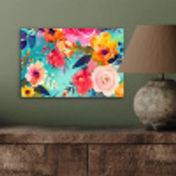 Bloemen - Olieverf - Kleurrijk - Natuur aluminium wit klein -sfeer2
