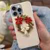 Deurkrans - Strik - Kerst - Rood - Groen Hoesje iPhone 16 Pro Max met koord klein -sfeer3