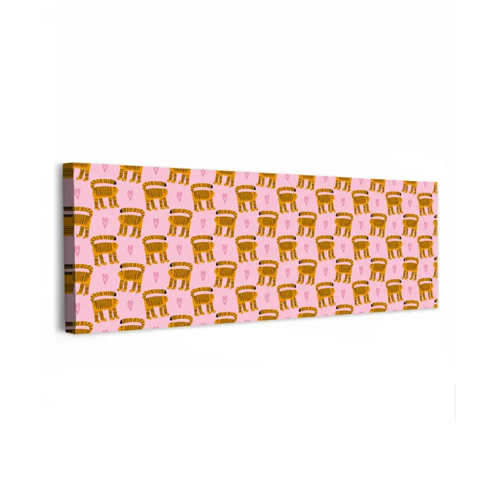 Katten - Roze - Hartjes canvas 2cm klein 828 -z3d