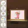 Cowboylaarzen - Roze - Boeket - Bloemen Light Box met kabel (Tafellamp) klein -USP_websiteoverzichtNL