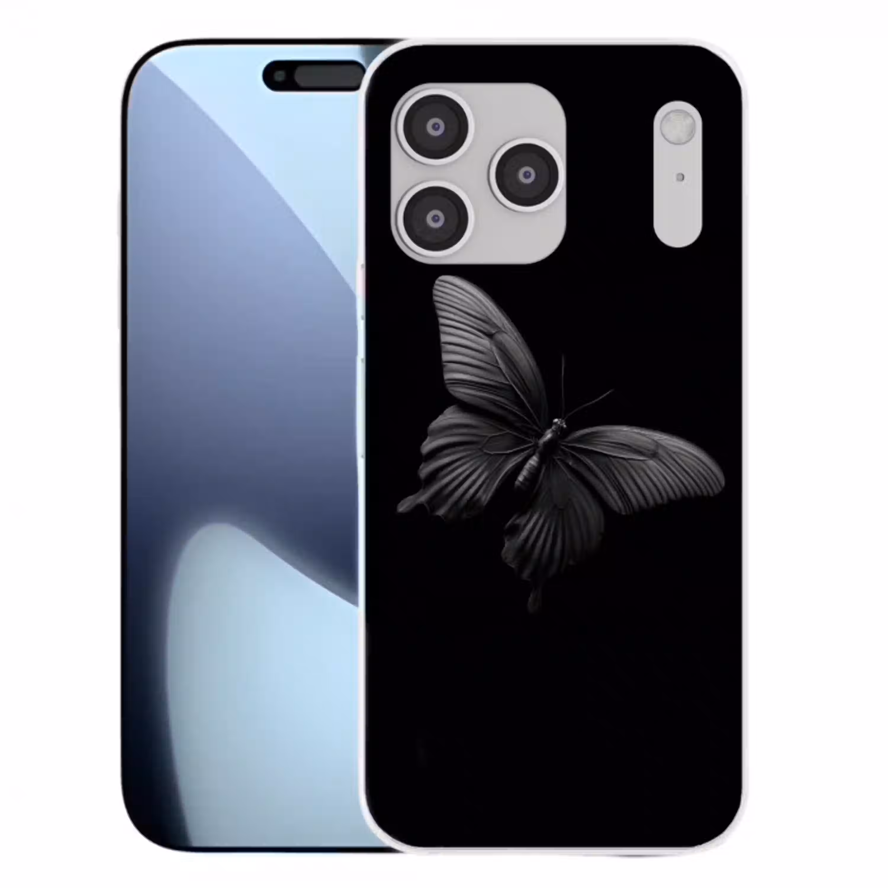 Vlinder - Zwart - Insect - Dieren Telefoonhoesje iPhone 17 Pro Max klein -3d