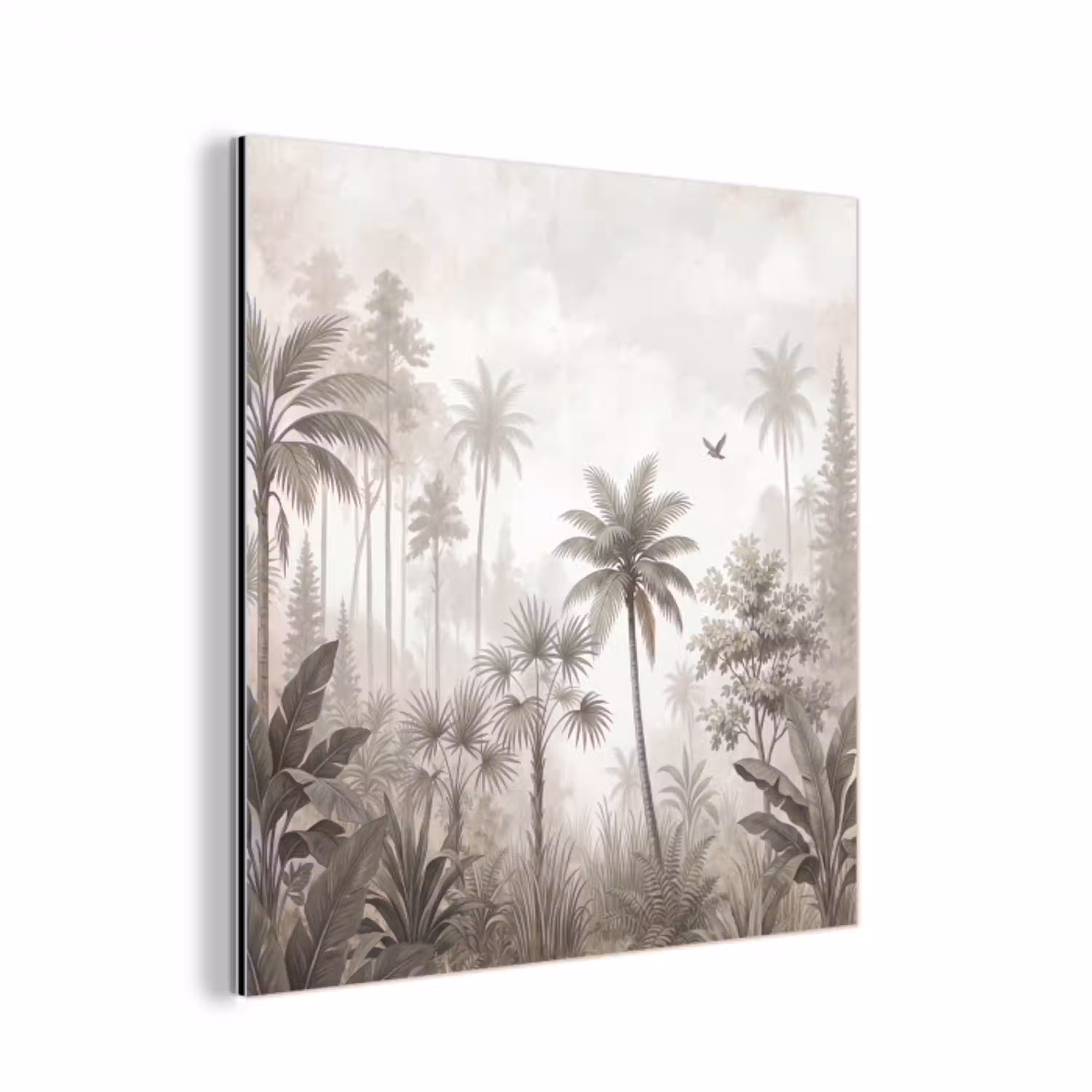 Jungle - Palmbomen - Natuur aluminium wit klein -3d