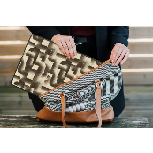 Abstract - Retro - Zwart laptophoes neopreen klein 279 -tas