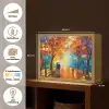 Koppel - Liefde - Bos - Kunst Light Box met batterij (Wandlamp) middel -USP_websiteoverzichtNL