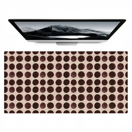 Stippen - Patroon - Bruin Muismat XXL klein 681 -zzz3d