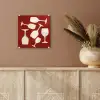 Wijnglazen - Silhouetten - Wit plexiglas 5mm klein -sfeer5