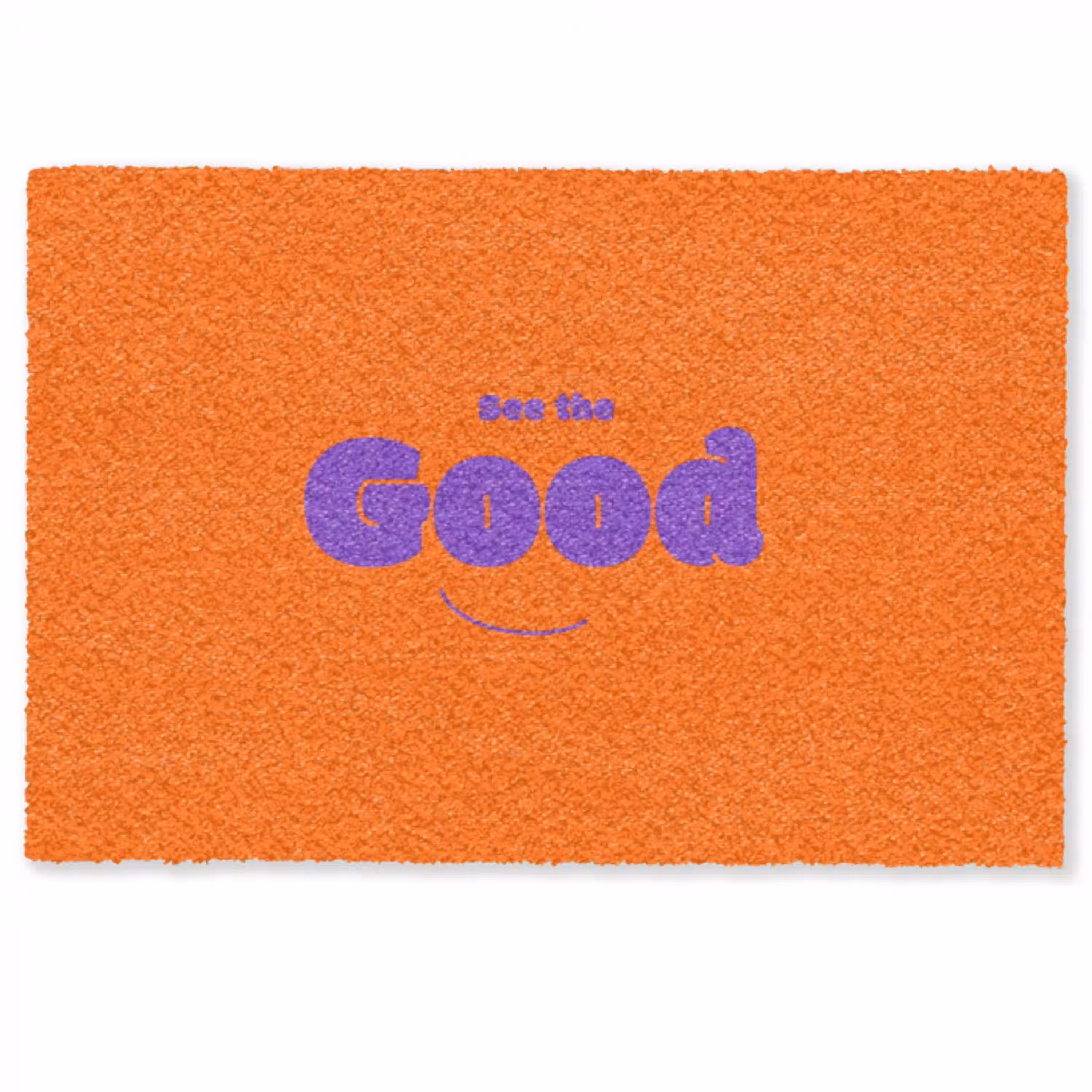 See the good - Paars - Oranje - Smiley Deurmat klein -zkaufland3d