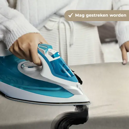 Penseelstreek - Zwart - Minimalistisch Wandkleed katoen klein -sfeer9