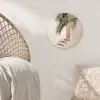 Palmboom - Schaduw - Trap - Beige Wandcirkel plexiglas klein -sfeer5