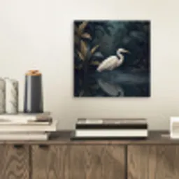 Reiger - Water - Natuur - Modern - Wit aluminium wit klein -sfeer1