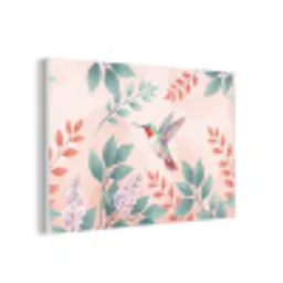 Kolibrie - Vliegen - Natuur - Illustratie - Kleurrijk forex 5mm xxl -3d