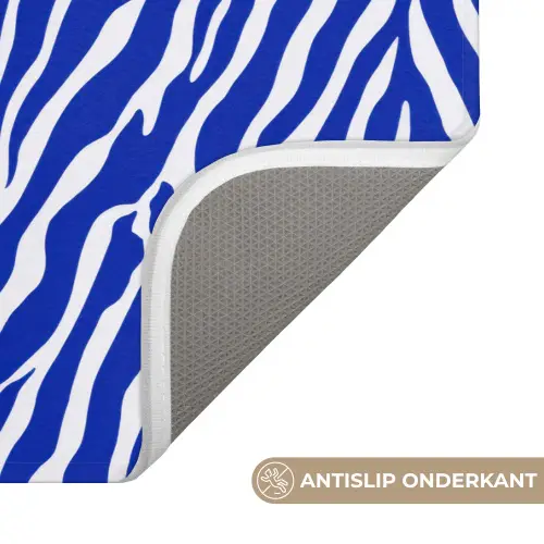 Zebra - Patroon - Kobalt - Blauw Badmat klein 997 -USP_AntislipNL