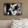 Marmerlook - Meisje met de parel - Sigaretten - Toilet - Goud - Kunst - Oude meesters canvas 2cm klein -sfeer3