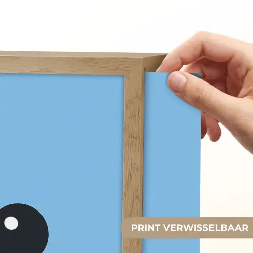 Vogel - Blauw - Eenvoudig Light Box met batterij (Wandlamp kind) middel -USP_websiteprintNL
