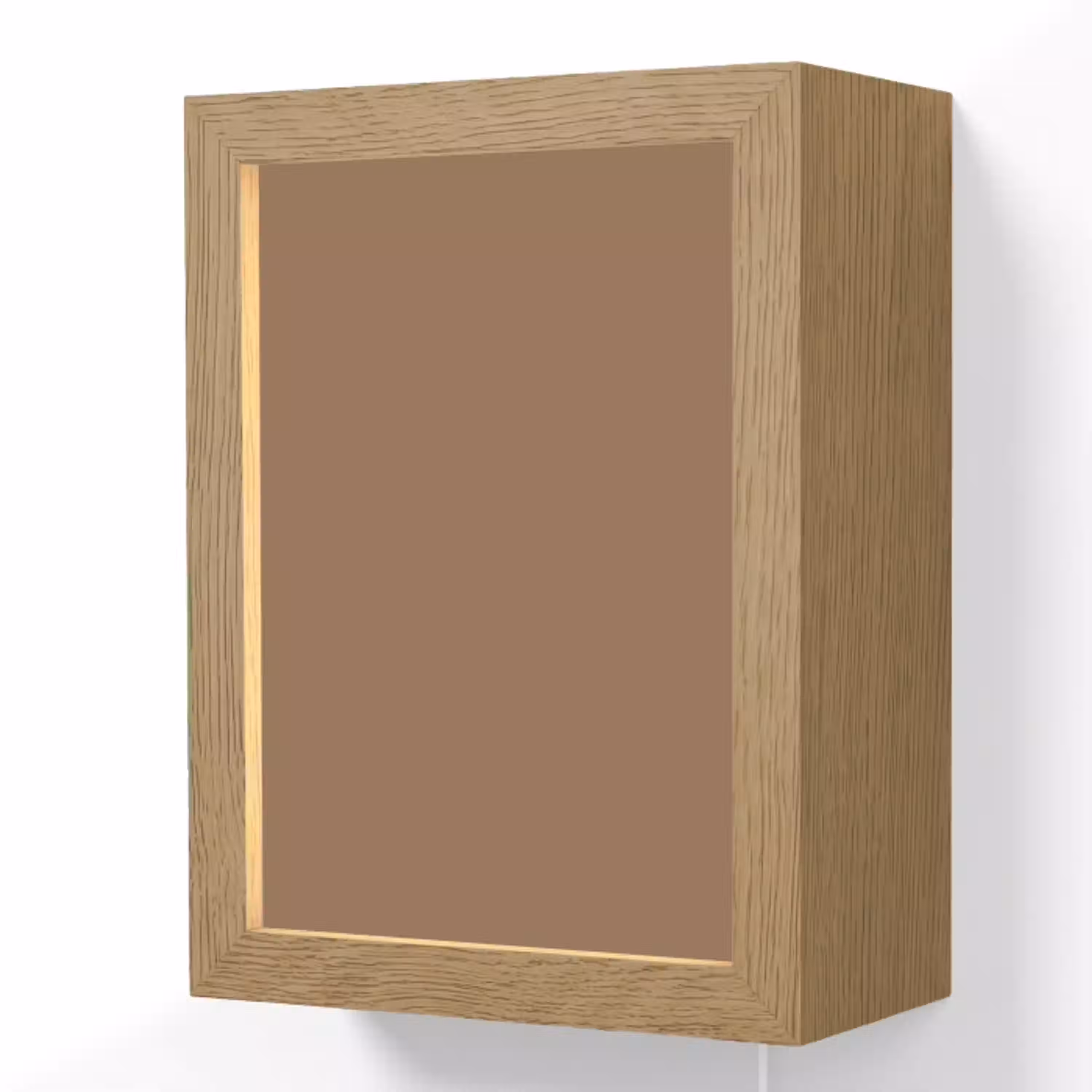 Soft - Walnut - Bruin Light Box met kabel (Wandlamp) klein 929 -3d