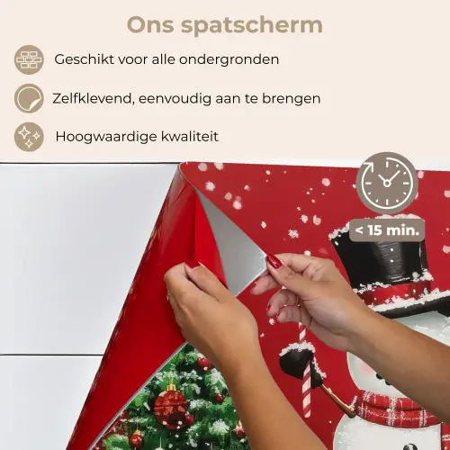 Feestvreugde - Winterbos - Kleurrijk keuken achterwand spatscherm klein -spatscherm_NL