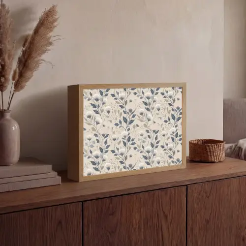 Klassiek - Botanisch - Kleurrijk Light Box met batterij (Wandlamp) middel 907 -sfeer2